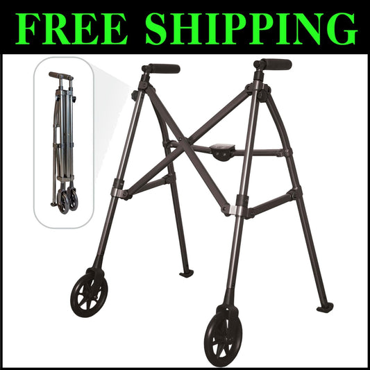 EZ Fold-N-Go Walker for Seniors: Stylish & Space-Saving with Adjustable Handles