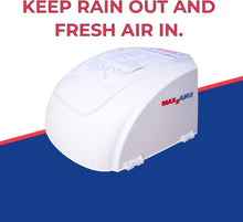 Load image into Gallery viewer, Maxx II White RV Vent Cover - Tough One-Piece Design for All Weather Protection