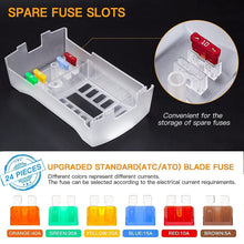 Load image into Gallery viewer, LED Indicator 12-Way Fuse Block with Spare Slots - Safe Circuit Protection Tool