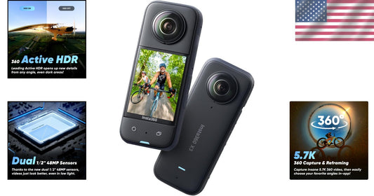X3 Action Camera: 360-Degree Capture, 4K Single-Lens Mode & Live Streaming