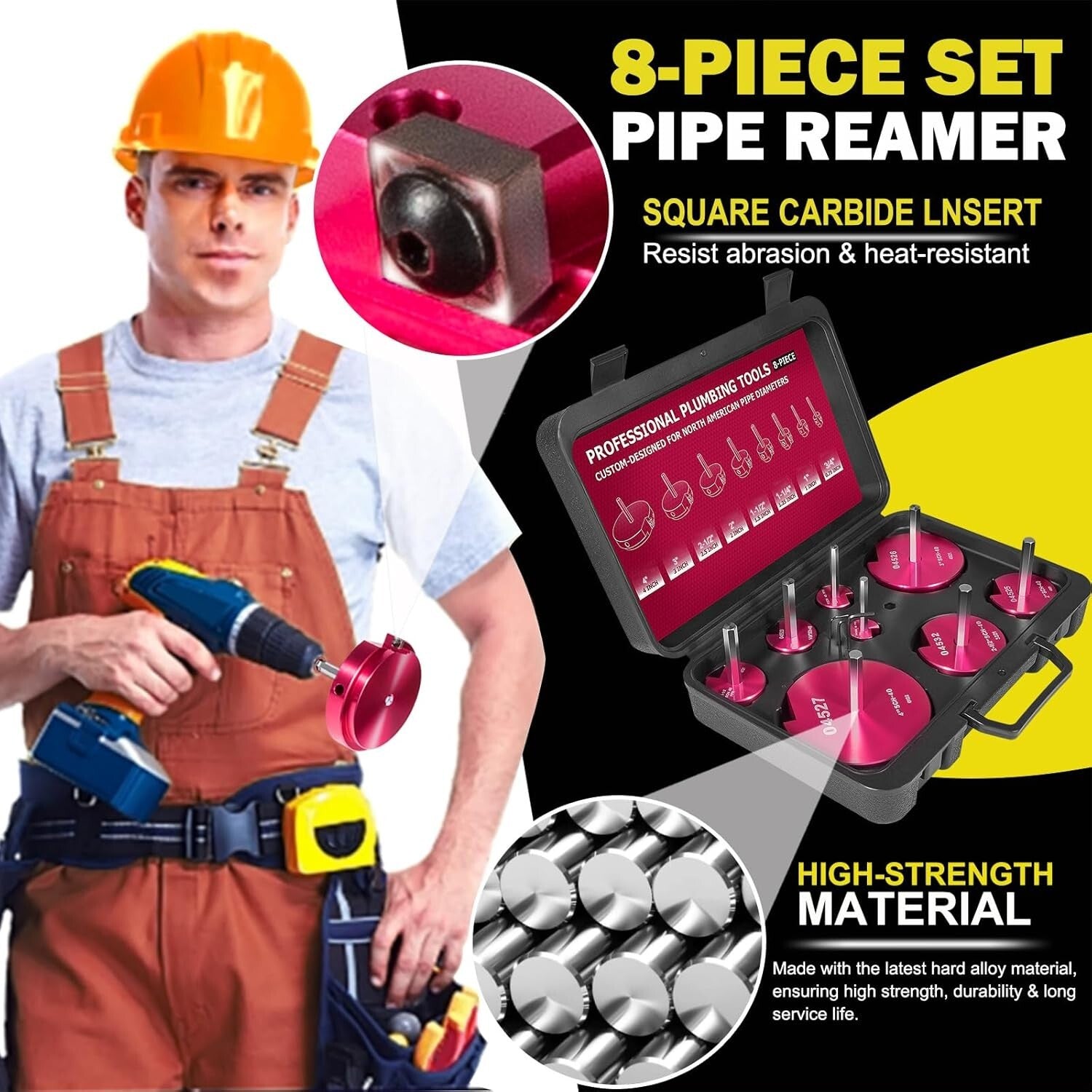 Complete 8-Piece Reamer Kit - Precision Tools for PVC, CPVC & ABS Pipe Repairs