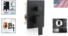 Load image into Gallery viewer, Matte Black Dual Function Wall Mount Shower Valve with Pressure Balance Control