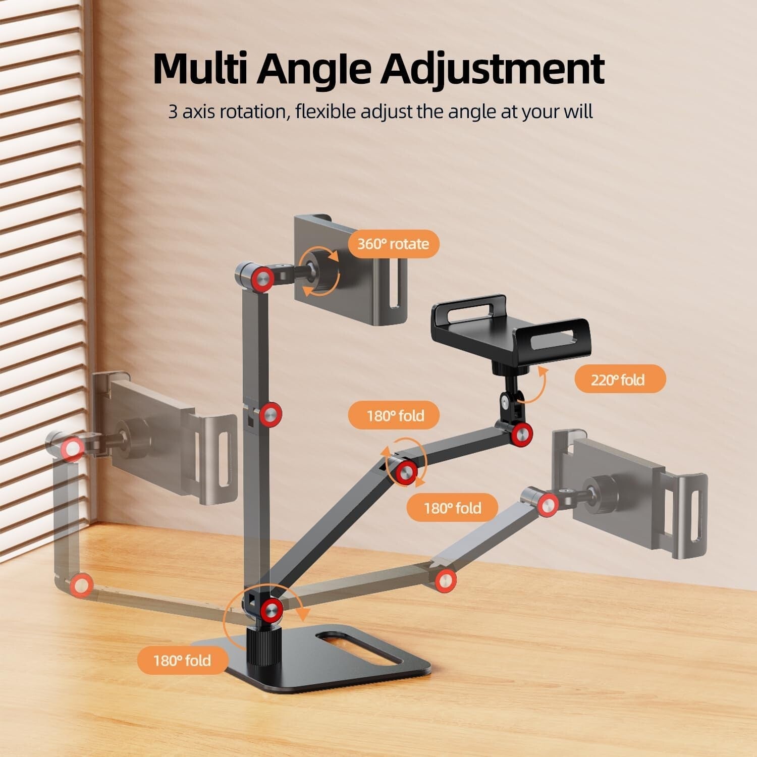 Flexible Long Arm Tablet Stand: Ideal for Desk & Hands-Free Entertainment