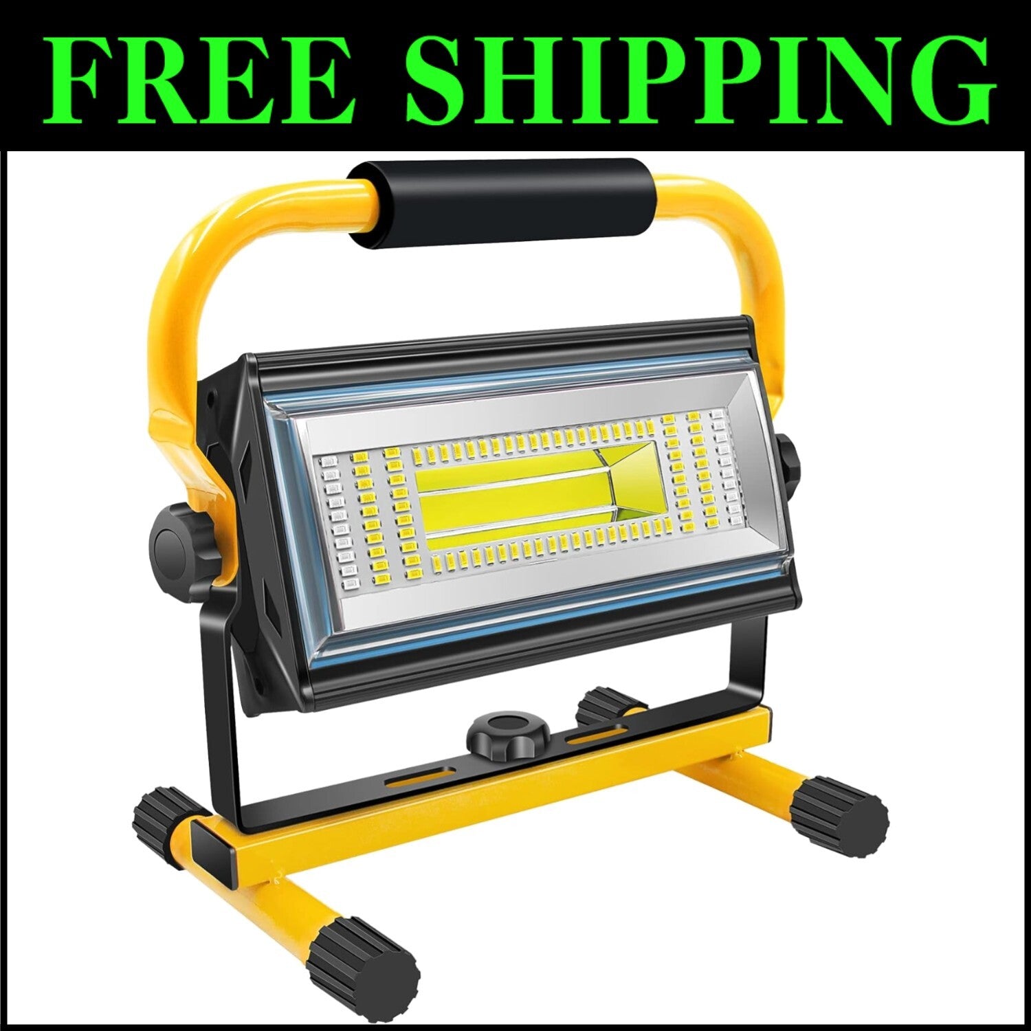 Ultra Bright 7000LM Waterproof Work Light with Rechargeable Battery for Outdoors