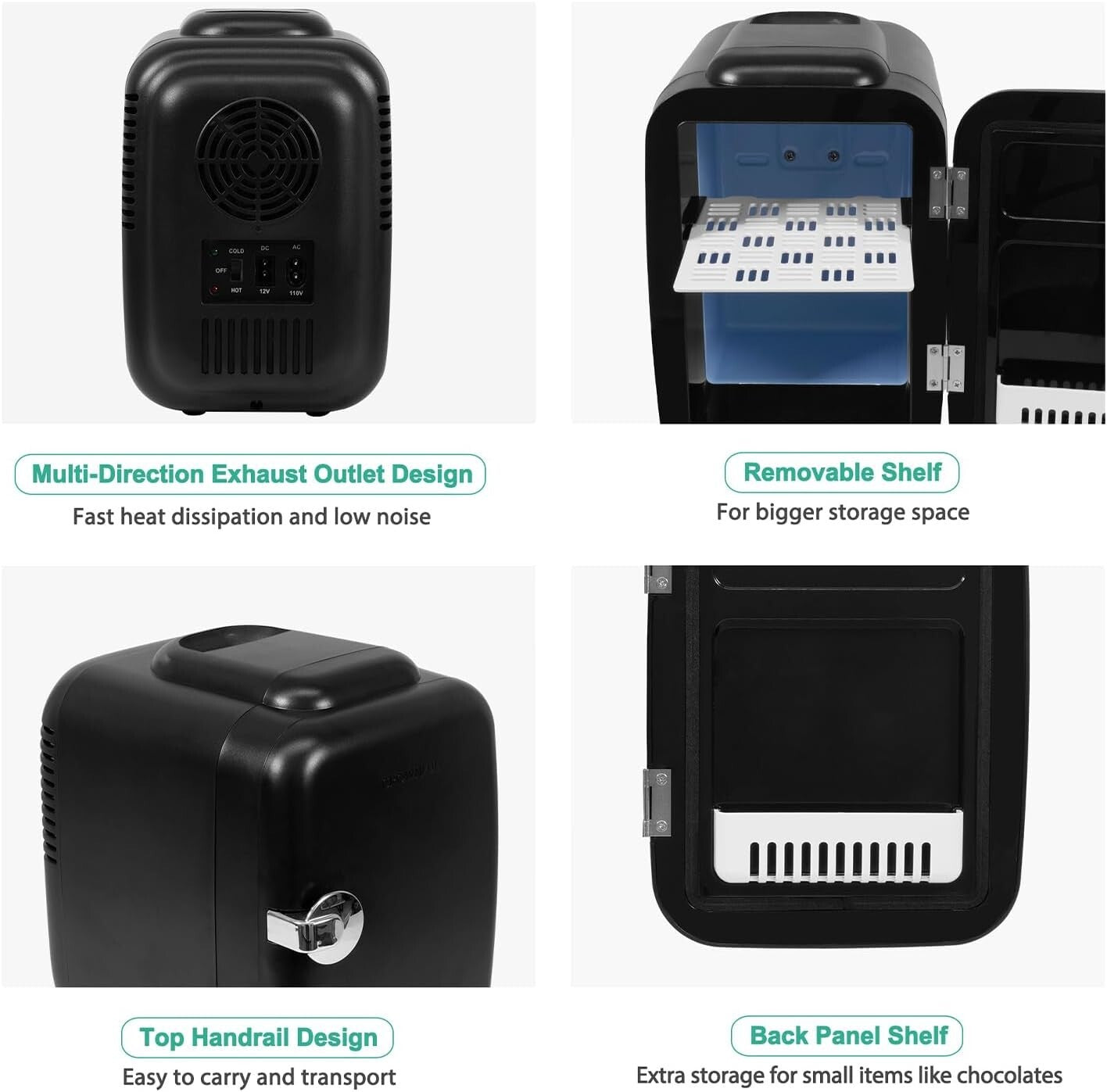 Stylish 4L ETL Certified Mini Fridge - Perfect for Skincare, Office, and Travel