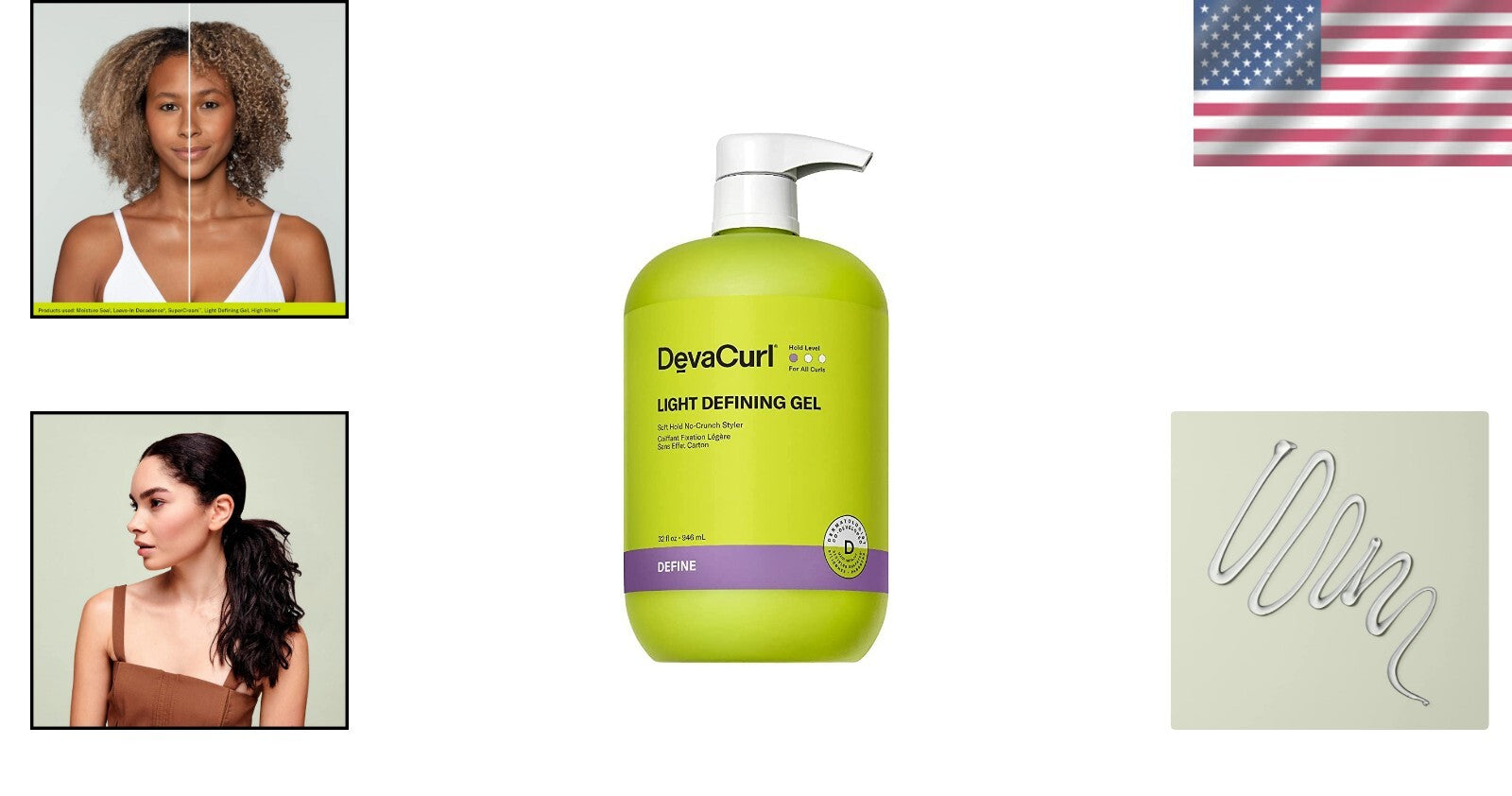Frizz Control Light Defining Hair Gel - Soft Hold & Bright Breeze Scent | 946ml
