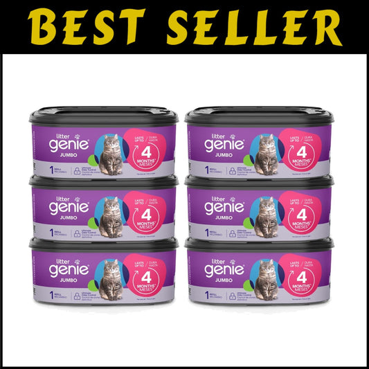 Long-Lasting Cat Litter Trash Bags - Jumbo 6-Pack | Odor Control & Eco-Friendly