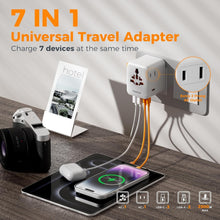Load image into Gallery viewer, Multi-Functional Travel Adapter with Fast Charging and Global Compatibility