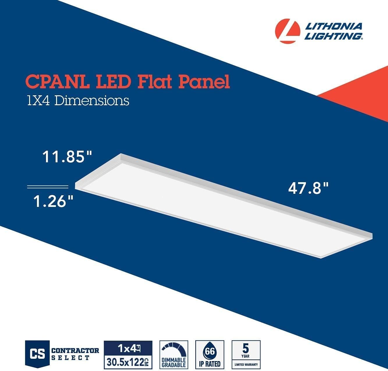 CSA Certified 1x4 LED Light Panel - Versatile for Bathroom, Classroom & Garage