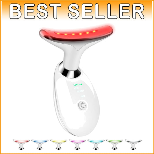 Compact Facial Massager Wand with Red Light Therapy for Radiant Skin Results