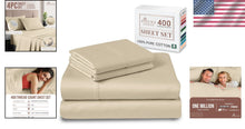 Load image into Gallery viewer, Luxurious 100% Cotton California King Size Sateen Sheets - 15" Deep Pocket