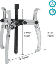 Load image into Gallery viewer, 8-Inch 3-Jaw Gear Puller Tool - Durable CR-V Steel for Gears, Pulleys &amp; Bearings