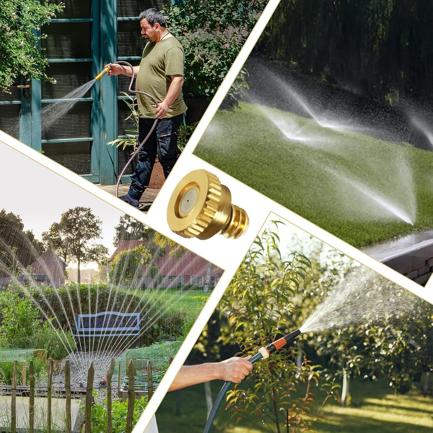 Easy Install Brass Misting Nozzles Set - 0.4mm Thread for Efficient Irrigation