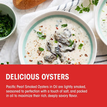 Load image into Gallery viewer, Gourmet Smoked Oysters in Oil (24 Cans, 3.75 oz Each) - Indulgent &amp; Healthy