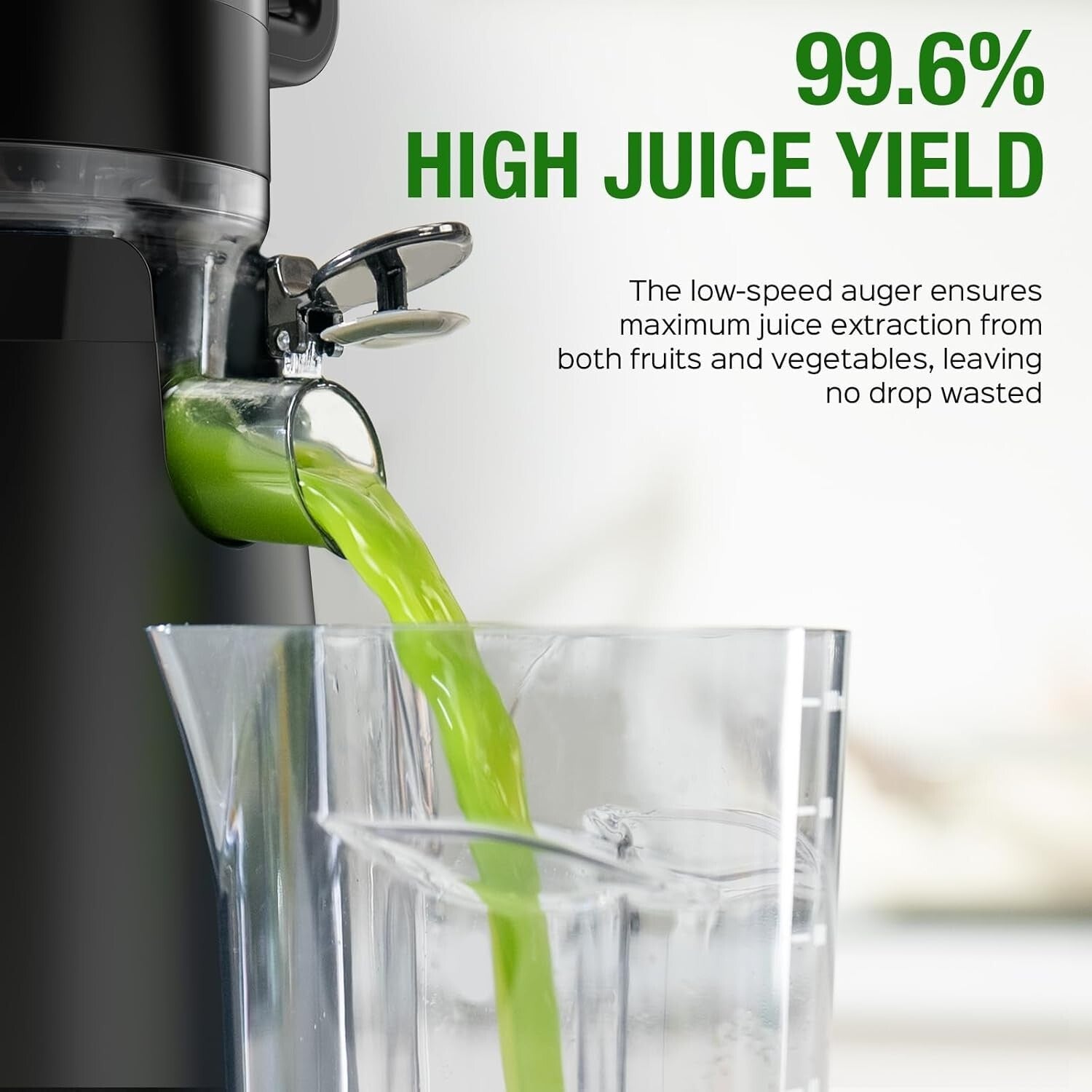 Effortless Cold Press Juicer with 5.3'' Extra Chute - Squeeze Fresh Juice Today