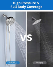 Load image into Gallery viewer, 2.5 GPM Dual Shower Head with Handheld Spray &amp; 60" Rotatable Hose - Nickel