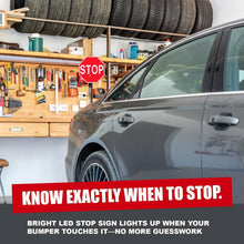 Load image into Gallery viewer, 2 Pack Garage Parking Marker with 7" LED Stop Sign - Adjustable Car Guide Aid