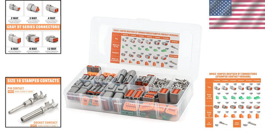 Professional 188-Piece Deutsch DT Connector Set - Ideal for Automotive Wiring