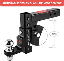 Load image into Gallery viewer, Adjustable Heavy Duty Trailer Hitch Ball Mount - 7500lbs Capacity, Fits 2-Inch