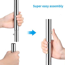 Load image into Gallery viewer, Stylish Rolling Clothes Organizer with Integrated Stoppers and Chrome Finish