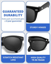 Load image into Gallery viewer, Classic Polarized Folding Sunglasses for Men &amp; Women - UV400 Protection Included