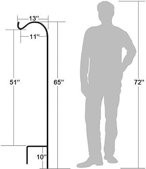 Multi-Purpose 65in Heavy Duty Shepherd Hooks – Perfect for Garden Decor & Events