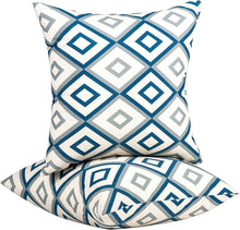 Load image into Gallery viewer, Durable Outdoor Pillows 18x18 - Waterproof and Machine Washable Set of 2