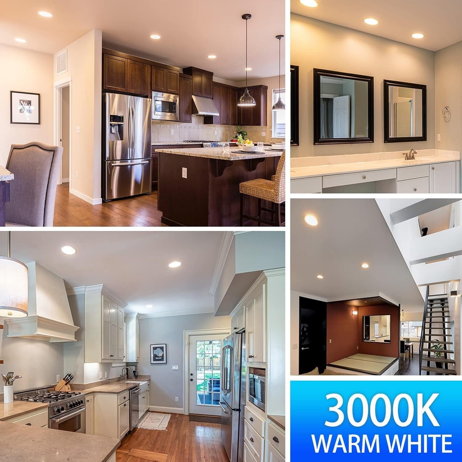 20-Pack of Eye-Friendly Dimmable LED Flood Bulbs, Warm White, 3000K Brightness