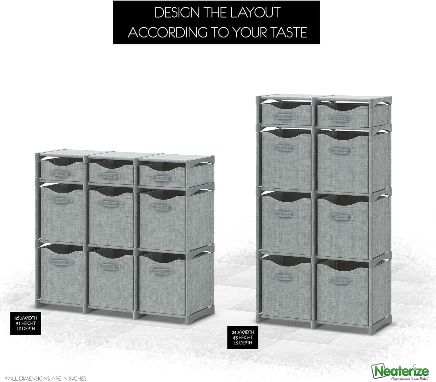 Functional Light Grey 9 Cube Organizer with Easy Assembly - Perfect for Any Room