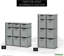 Load image into Gallery viewer, Functional Light Grey 9 Cube Organizer with Easy Assembly - Perfect for Any Room