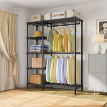 Load image into Gallery viewer, V7 Heavy-Duty 5-Tier Garment Rack - Portable Closet with Maximum 670lbs Load