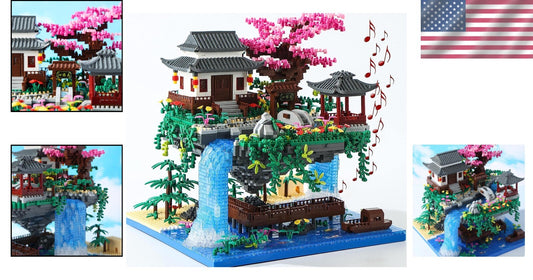 Cherry Blossom Tree Building Set (3320 pcs) with Music - Stunning Gift Box