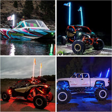 Load image into Gallery viewer, 4FT Spiral RGB LED Whip Lights - App &amp; Remote Control, Perfect for ATV/RZR