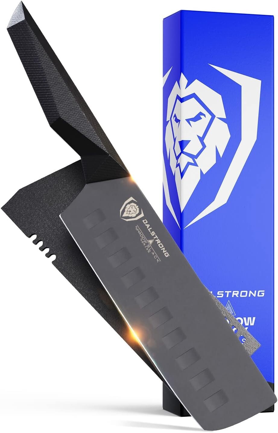 High-Performance 7-Inch Nakiri Knife - Black Titanium Coated & Comfortable Grip