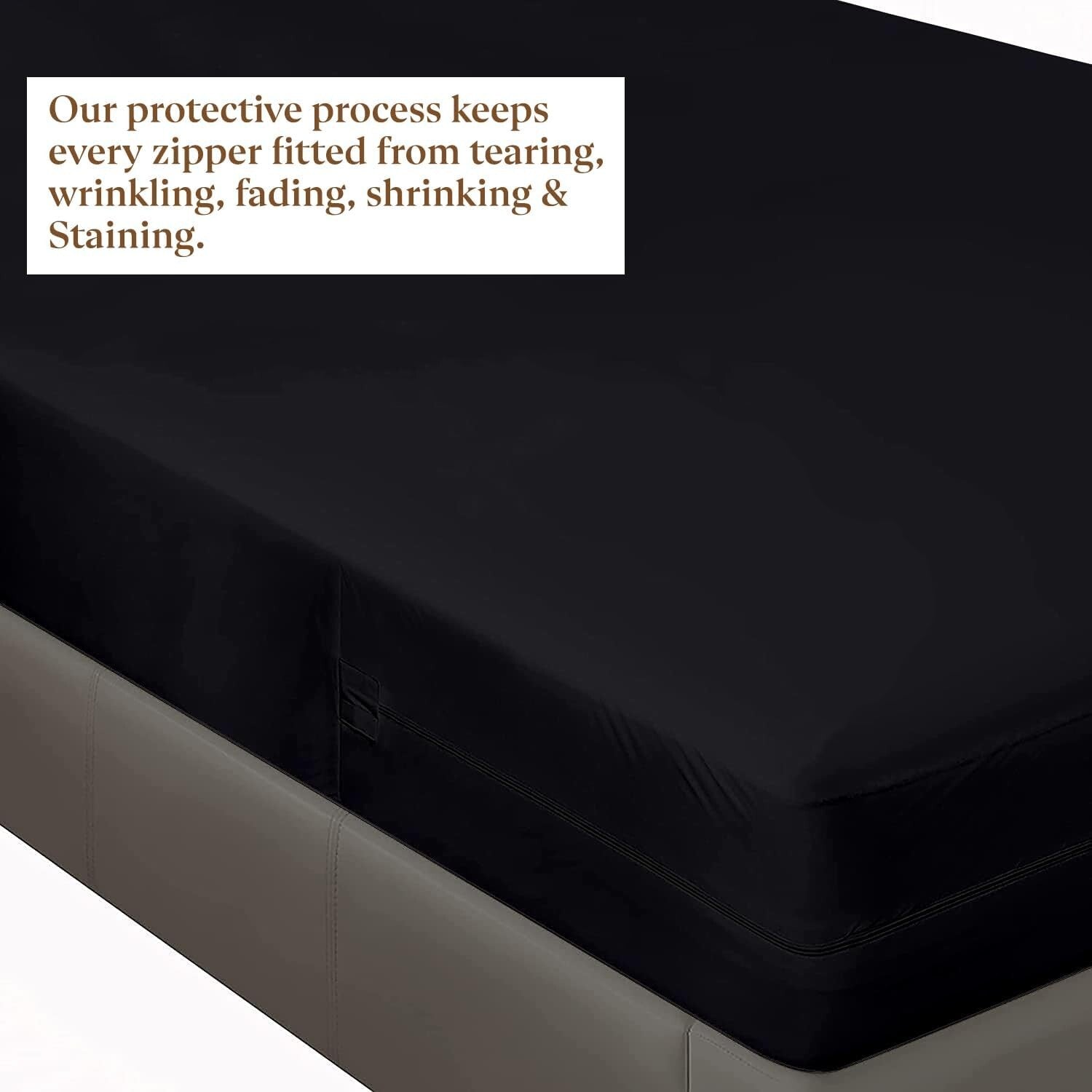 RV King Size Zipper Fitted Sheet - Durable Microfiber, Wrinkle & Fade Resistant