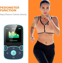 Load image into Gallery viewer, 64GB Bluetooth 5.3 MP3 Player with Clip - Ultimate Sport Companion in Blue