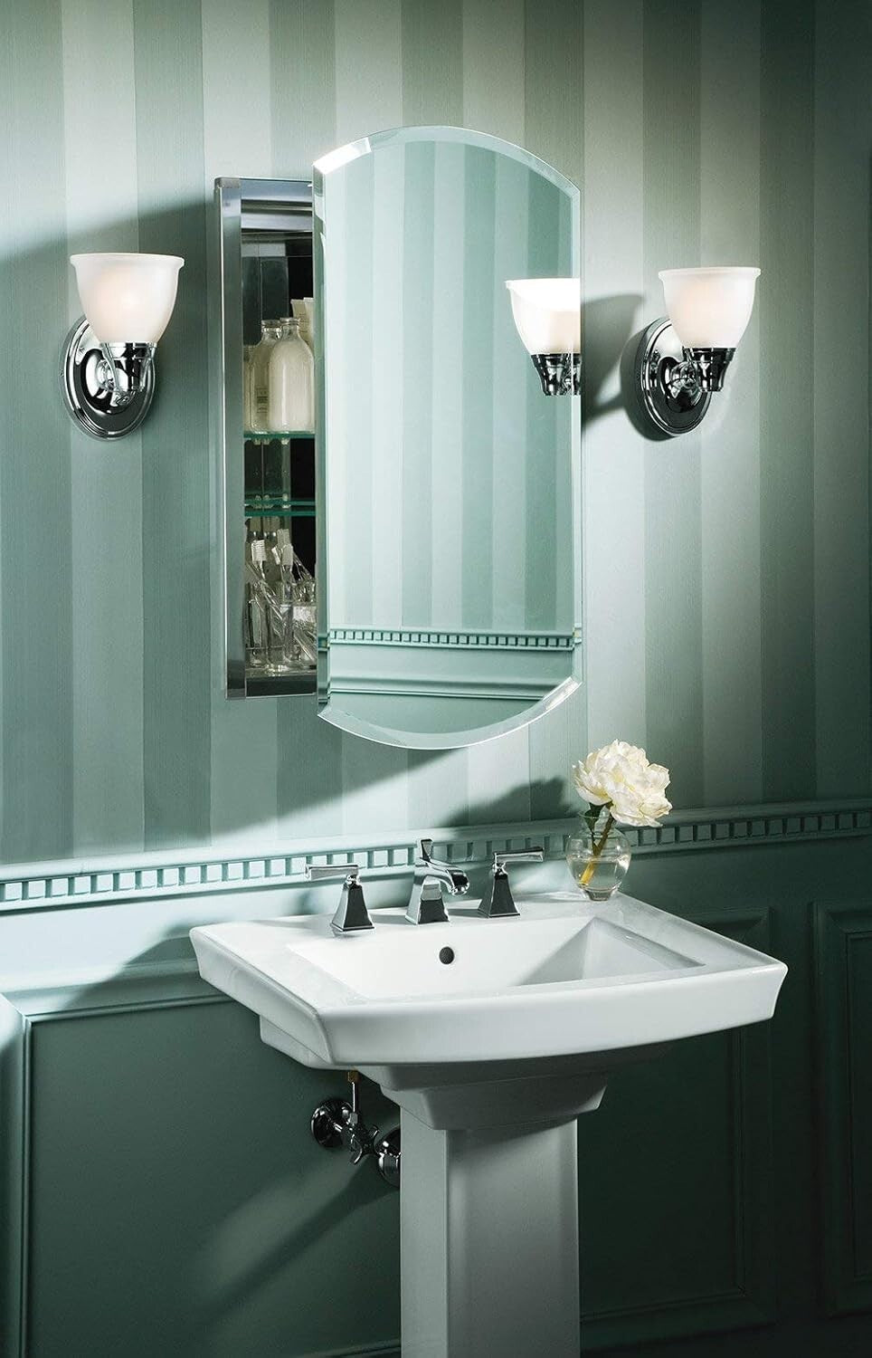 20" W x 31" H Recessed or Surface Mount Medicine Cabinet with Adjustable Shelves