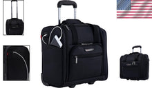 Load image into Gallery viewer, Durable 15-Inch Under Seat Travel Bag with USB Charger - Versatile Black Luggage