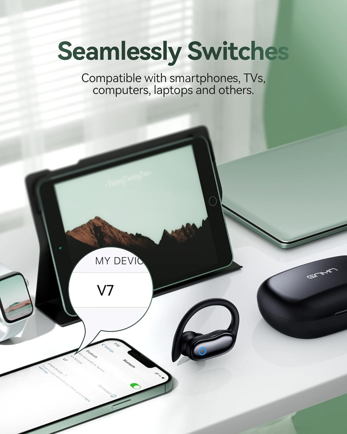 Wireless Waterproof Earbuds with 96 Hours Playback - Perfect for Sports & Gym