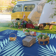 Load image into Gallery viewer, Large Waterproof Area Rug 10' x 14' - Stylish Reversible Pattern for Outdoors