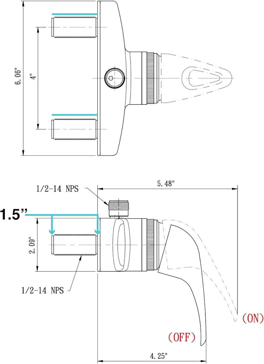 Elegant Oil Rubbed Bronze Shower Faucet for RVs - Simple Installation