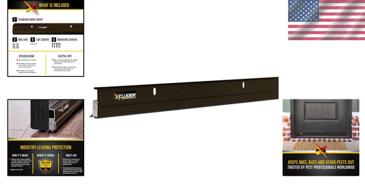 Heavy-Duty 48" Door Sweep with Enhanced Weather Sealing - Dark Bronze Finish