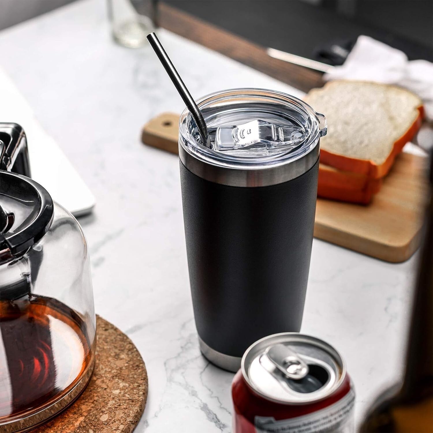 Durable 20oz Double Wall Insulated Tumblers - 12 Count for Hot & Cold Drinks