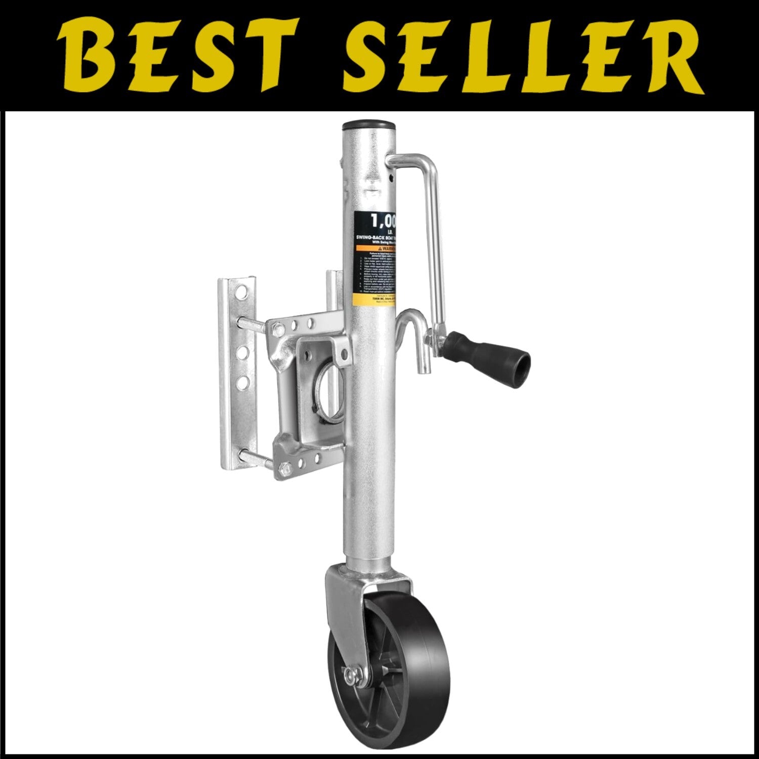 Corrosion-Resistant Trailer Jack with Smooth Cranking - 1000 Lbs Load Capacity