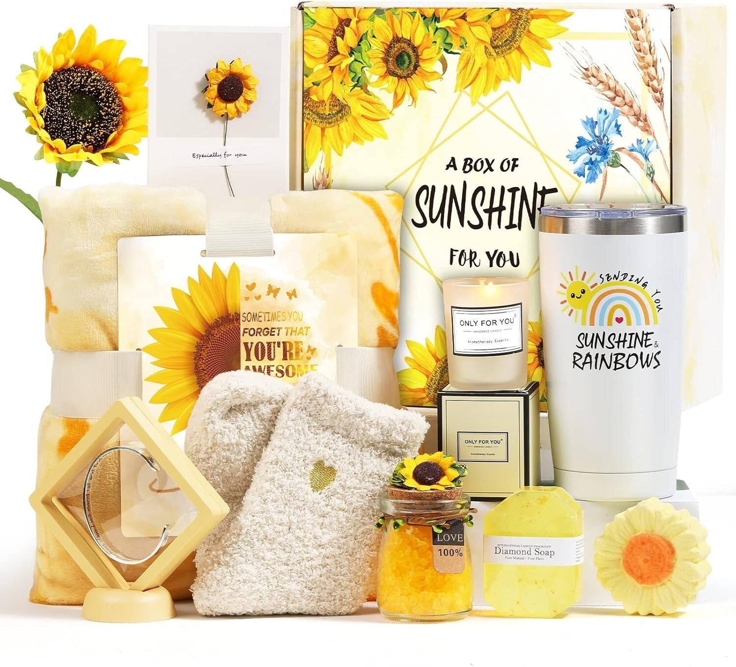 Unique Spa Gift Set for Her - 10 Pieces of Floral Relaxation Essentials