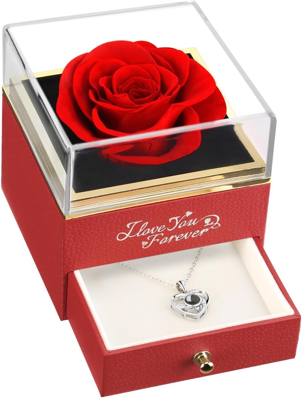 Heartfelt Gift: Forever Rose with Necklace - Special Day Celebrations for Women