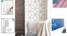Load image into Gallery viewer, Geometric Wall Stencils for Painting - 2-Pack (17x32 in), Reusable &amp; Versatile
