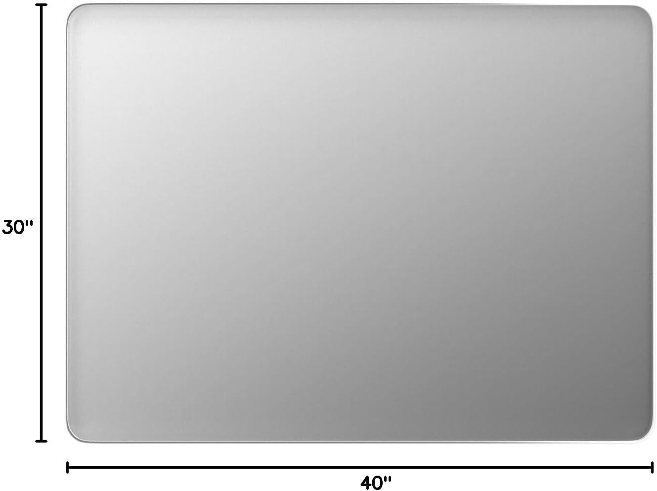 Modern 40"x30" Brushed Nickel Bathroom Mirror - Easy Install & Secure Mounting