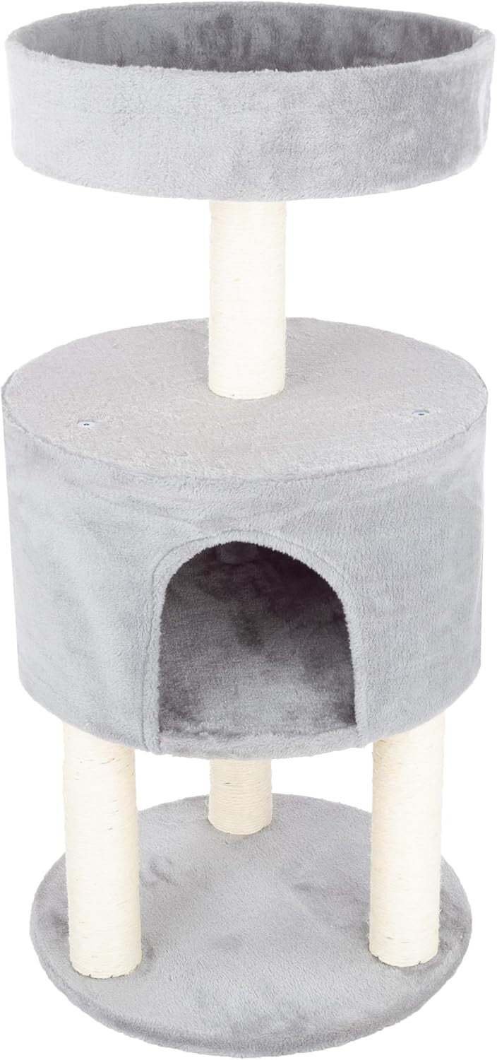 Deluxe Cat Tower with 4-Tier Levels, Plush Napping Spot, and Scratching Posts