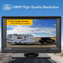 Load image into Gallery viewer, IP69 Waterproof 2-Channel Backup Camera with 7-Inch HD Display &amp; Wide Angle Lens